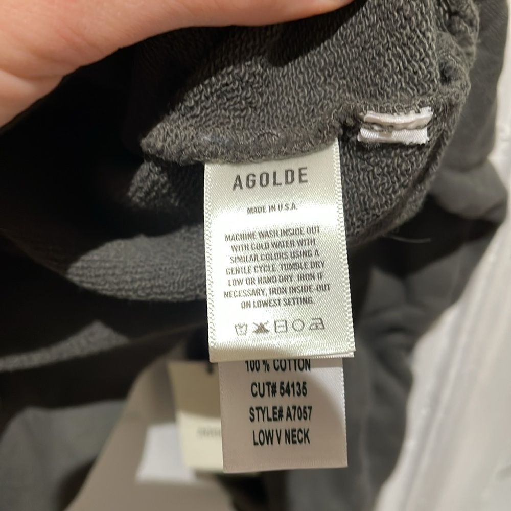 Agolde low vneck balloon sleeve sweatshirt - Picture 6 of 15